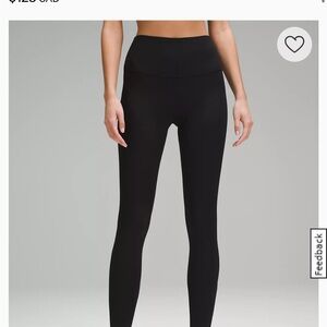 lululemon Align Ribbed  Black Leggings 28"